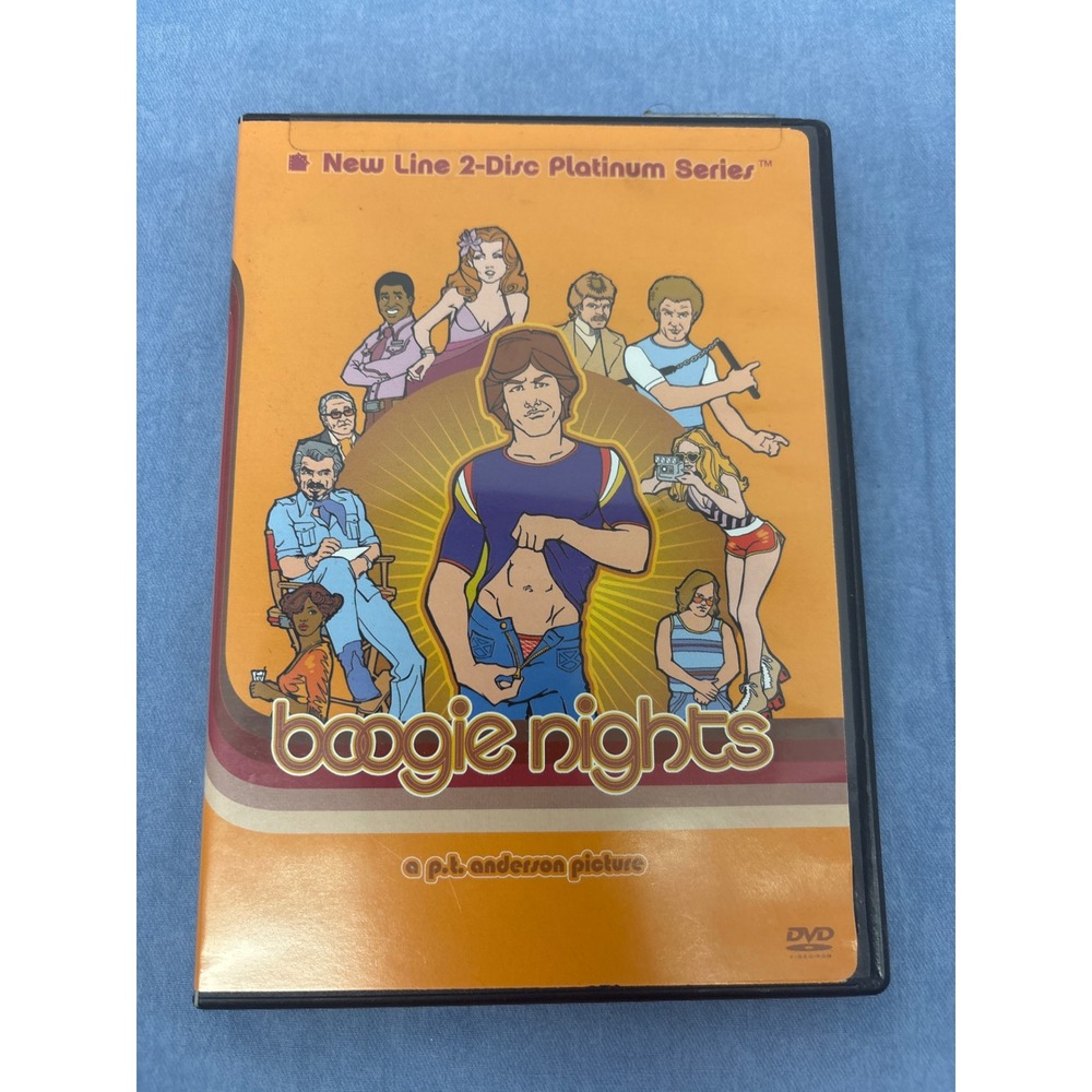 New Line Boogie Nights DVD 2-Disc Platinum Series P.T. Anderson Orange Good